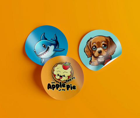 Ronde Stickers 64 mm per 12 stuks